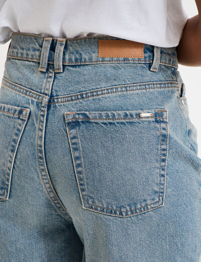 Jeans mom 7/8ème taille haute Creeks denim dirty femme
