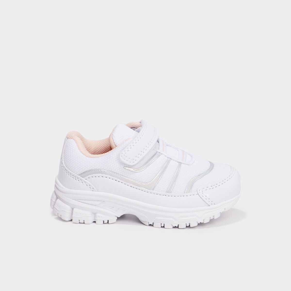 Baskets running à scratchs Liberto blanc bébé fille