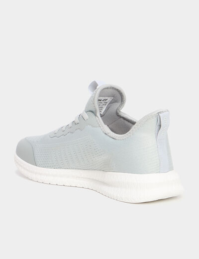 Baskets running gris clair femme