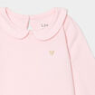 T-shirt col claudine manches longues rose clair b&eacute;b&eacute; fille