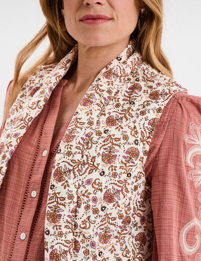Veste matelassée sans manches blanc femme