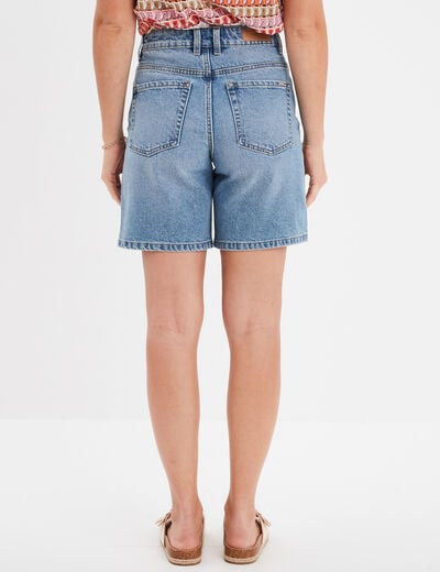 Bermuda en jean 5 poches Creeks denim double stone femme