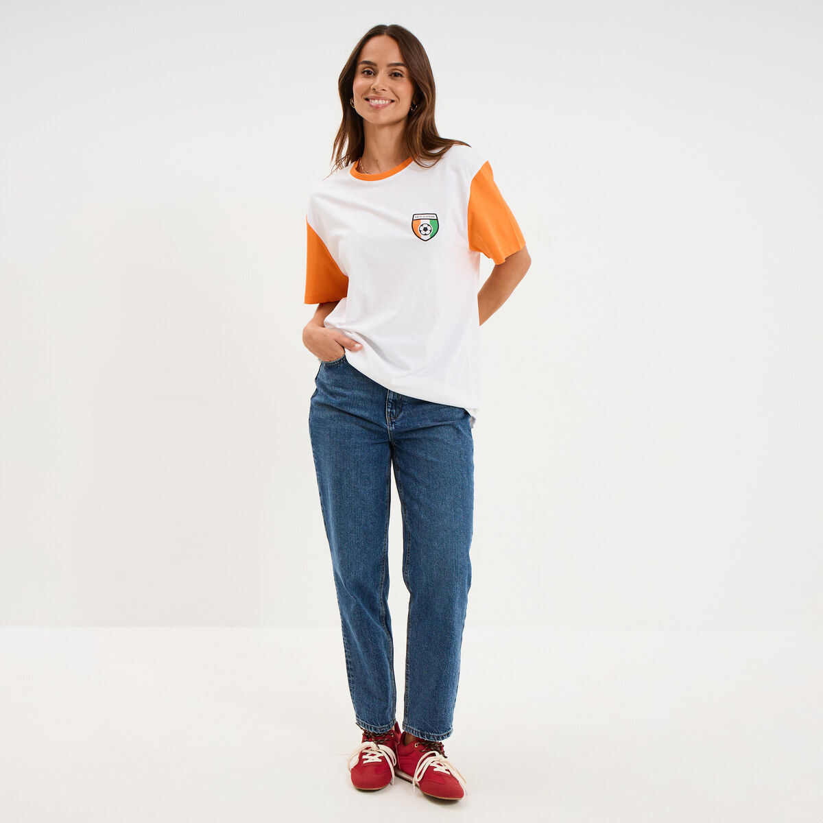 T-shirt maillot football C&ocirc;te d'Ivoire blanc mixte