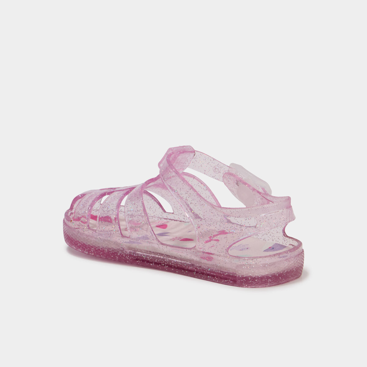 Sandales de plage paillettes rose b&eacute;b&eacute; fille