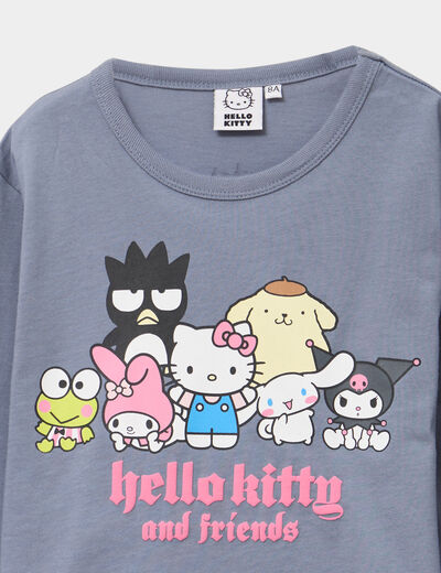 T-shirt manches longues Hello Kitty gris fille