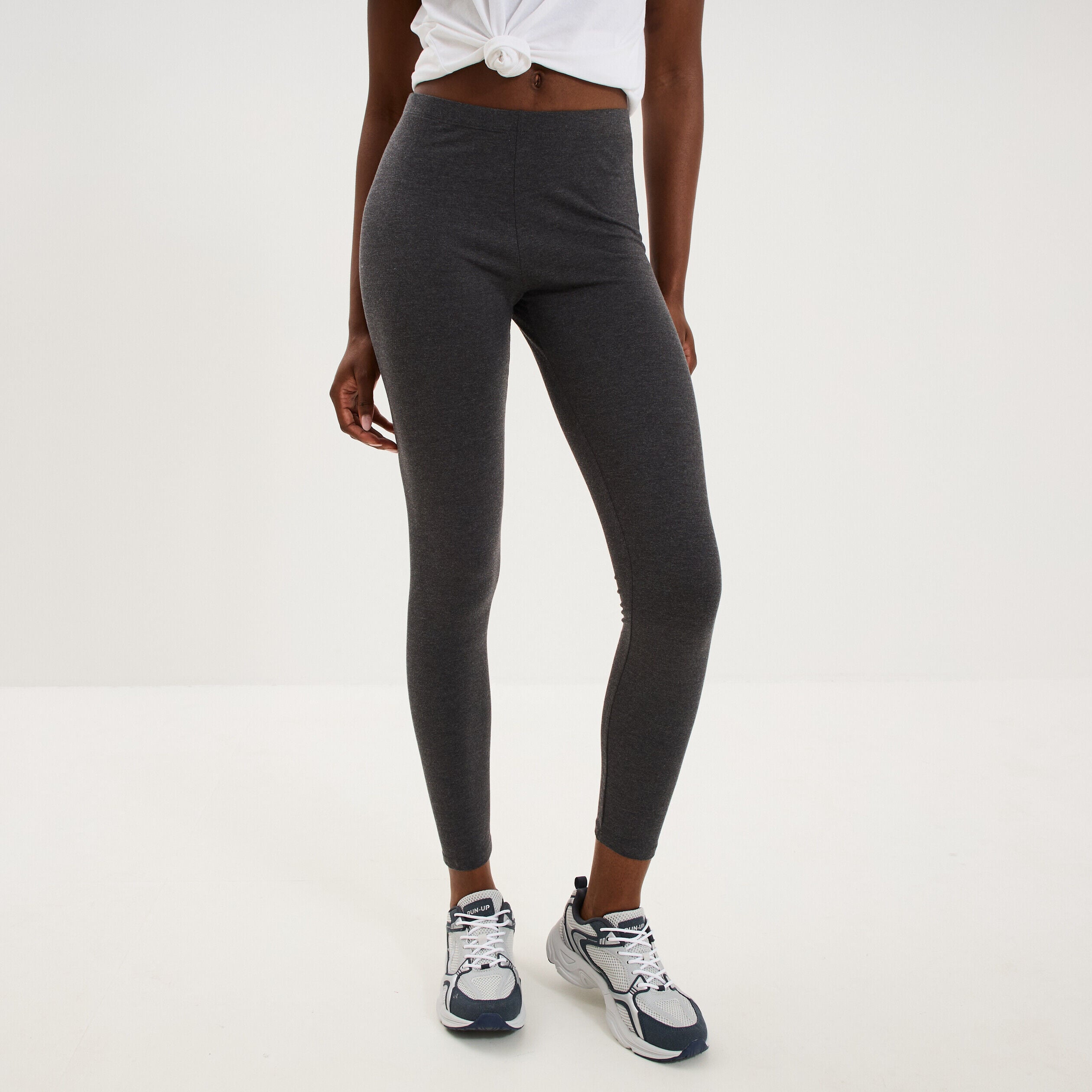 Legging taille haute gris foncé femme LH