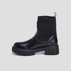 bottines matelassees noir femme Bottines matelassées noir femme