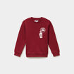 Sweat col rond oversize manches longues rouge fonc&eacute; gar&ccedil;on