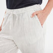 Pantalon droit 7/8ème coton ecru femme