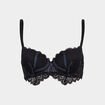 Soutien-gorge corbeille padd&eacute; dentelle noir femme