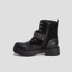 Bottines avec chaînes noir fille