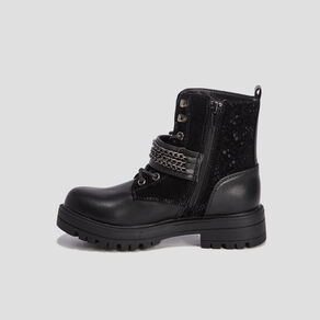 bottines avec chaines noir fille Bottines avec chaînes noir fille
