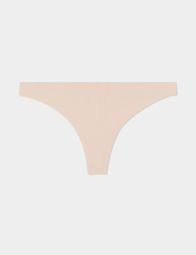 String microfibre sans coutures beige femme