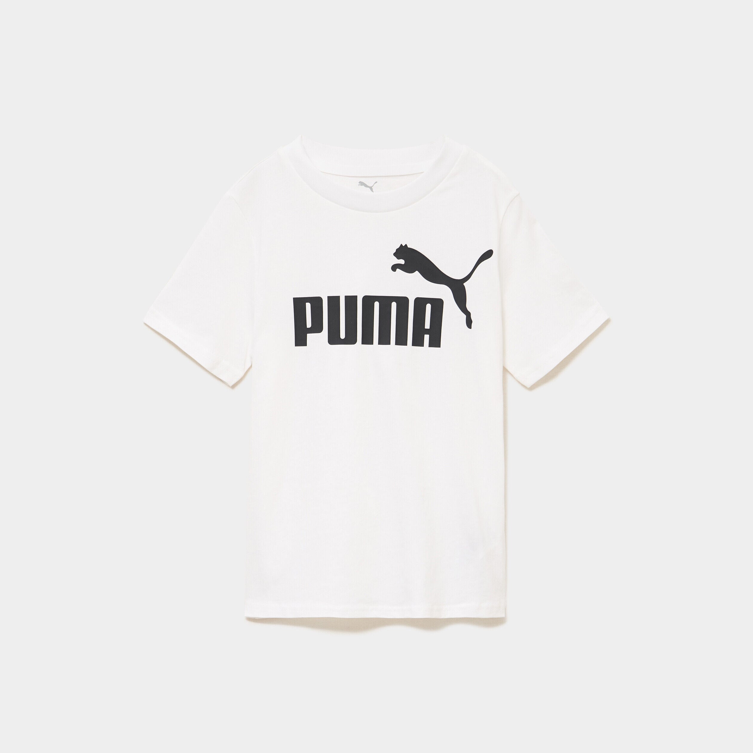 T-shirt manches courtes coton Puma blanc garçon