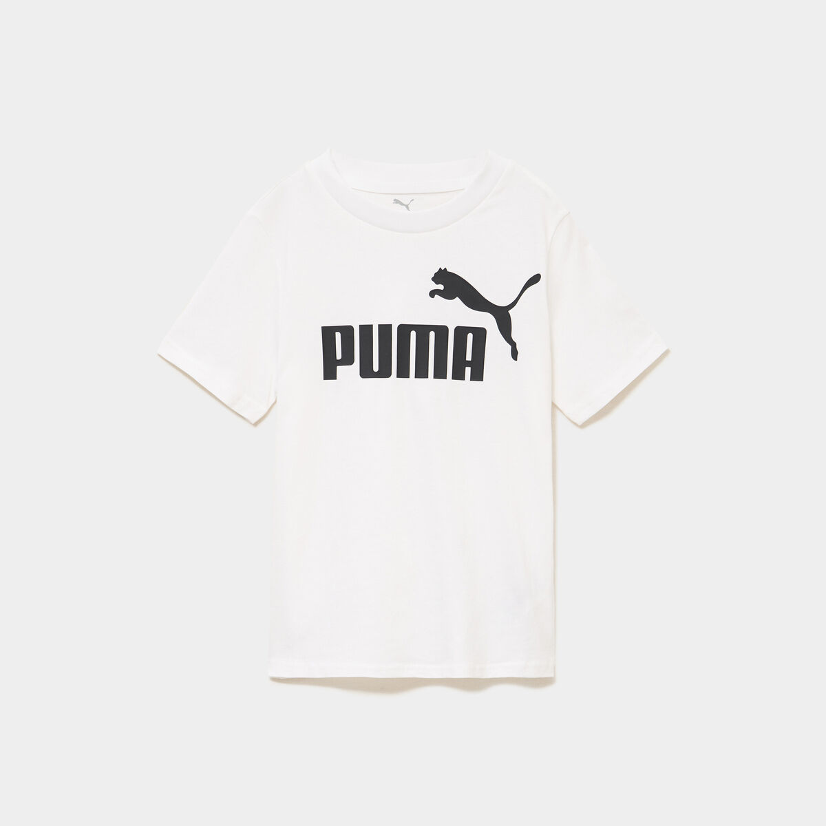 T-shirt manches courtes coton Puma blanc gar&ccedil;on