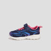 Baskets running à lacets bleu marine bébé fille