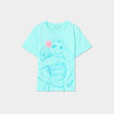 T-shirt manches courtes coton Vaiana vert turquoise fille