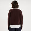 Gilet effet 2-en-1 col chemise marron fonc&eacute; femme