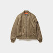 Blouson d&eacute;perlant col teddy vert kaki femme