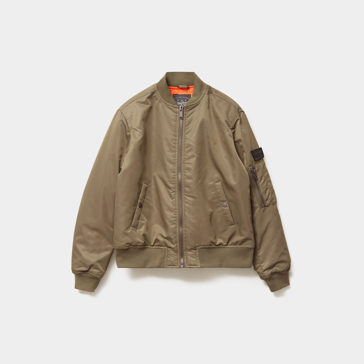 Blouson d&eacute;perlant col teddy vert kaki femme