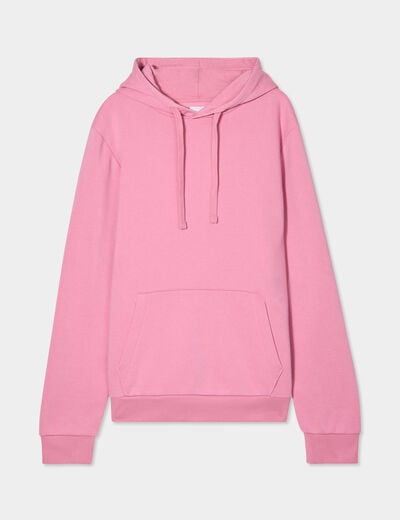 Sweat molleton &agrave; capuche hoodie rose homme