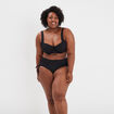 Haut de maillot de bain forme corbeille noir femme grande taille