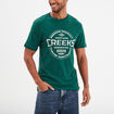 T-shirt manches courtes coton Creeks vert foncé homme