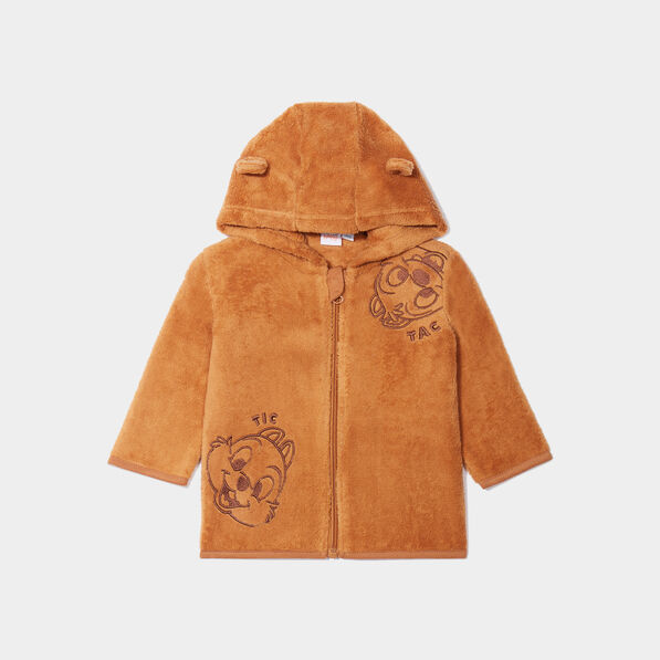 Gilet fausse fourrure Tic et Tac marron cognac bébé garçon