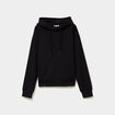 Sweat hoodie manches longues à capuche noir femme