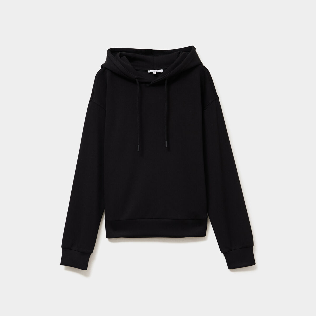 Sweat hoodie manches longues à capuche noir femme