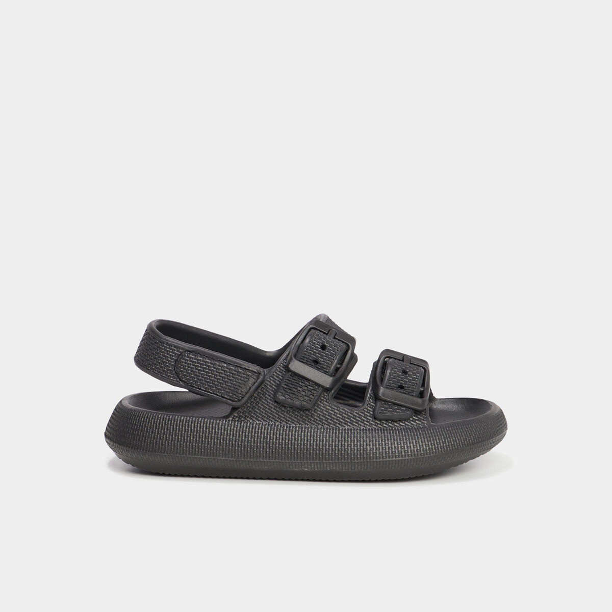 Mules de plage avec boucles noir garçon