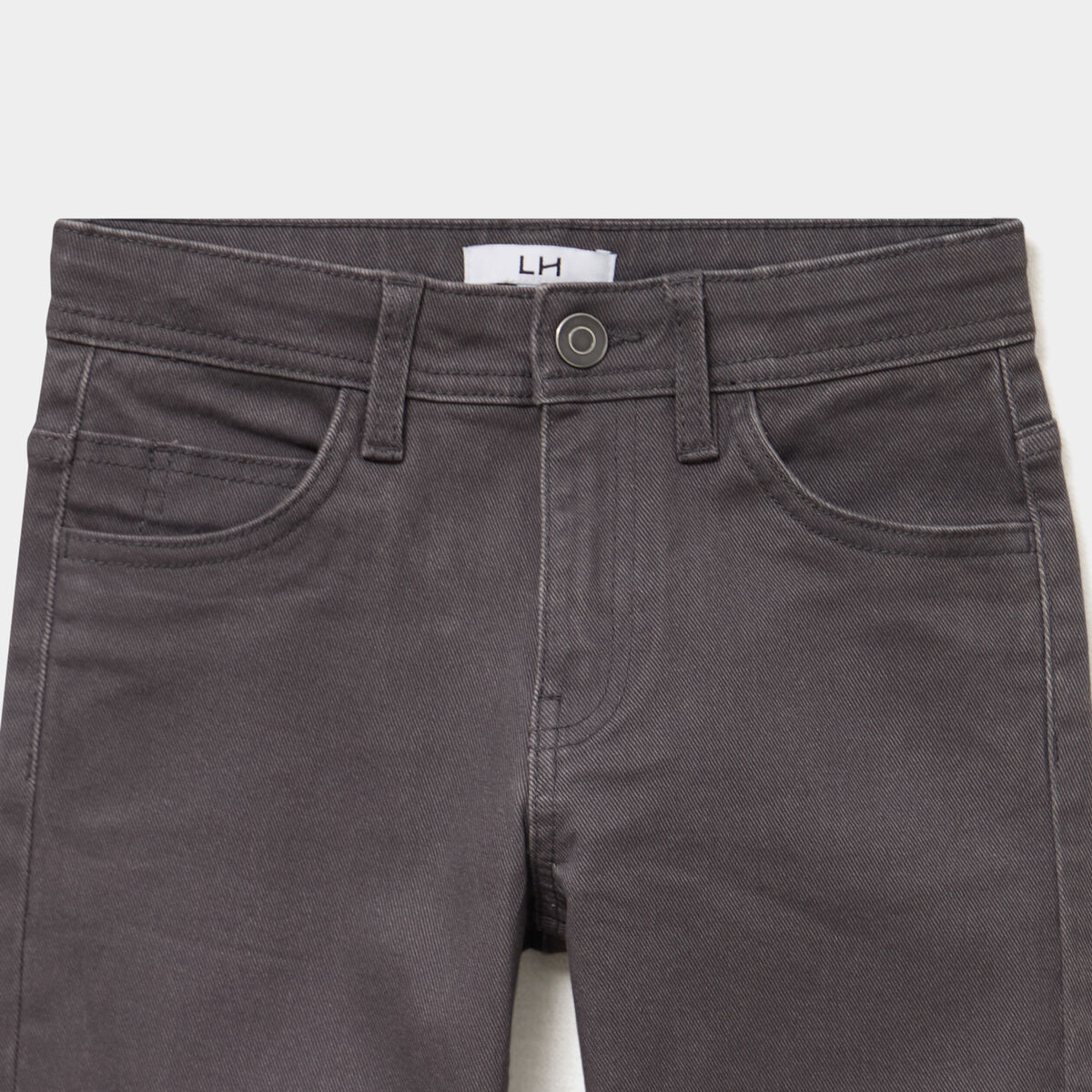Pantalon regular coton majoritaire gris fonc&eacute; gar&ccedil;on