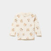 T-shirt manches longues coton ecru b&eacute;b&eacute; gar&ccedil;on