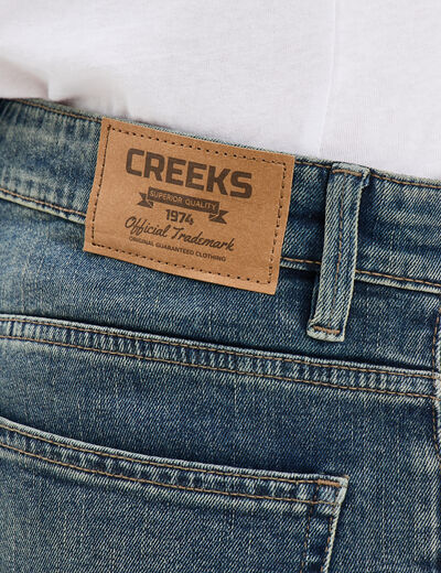 Jeans regular 5 poches Creeks denim used homme