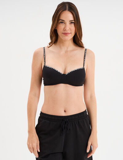 Soutien-gorge triangle paddé noir femme
