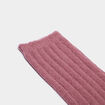 Lot 2 paires chaussettes tricot&eacute;es bordeaux femme