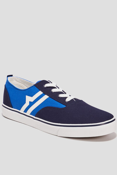 Tennis en toile à lacets Creeks bleu homme