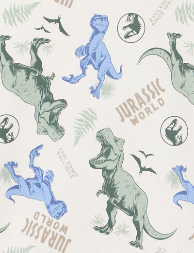 T-shirt manches courtes Jurassic World blanc gar&ccedil;on