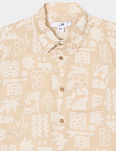 Chemise manches courtes sable garçon