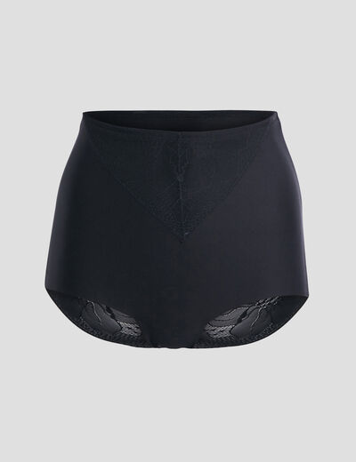 Culotte gainante micro dentelle noir femme