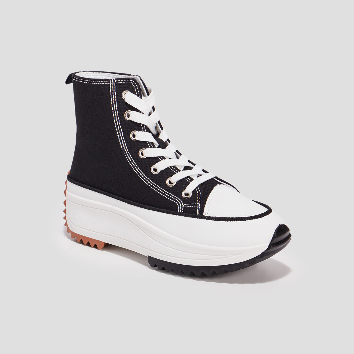 Baskets plateformes en toile Creeks noir femme