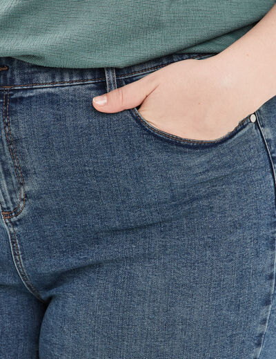 Jeans regular taille haute denim dirty femme grande taille