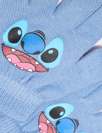 Ensemble bonnet et gants Stitch bleu fille