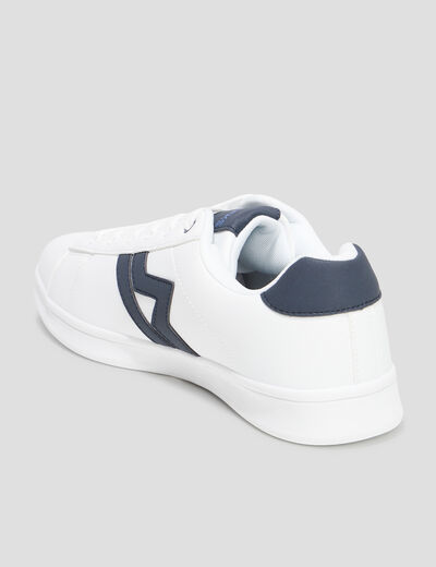 Tennis basses à lacets blanc homme