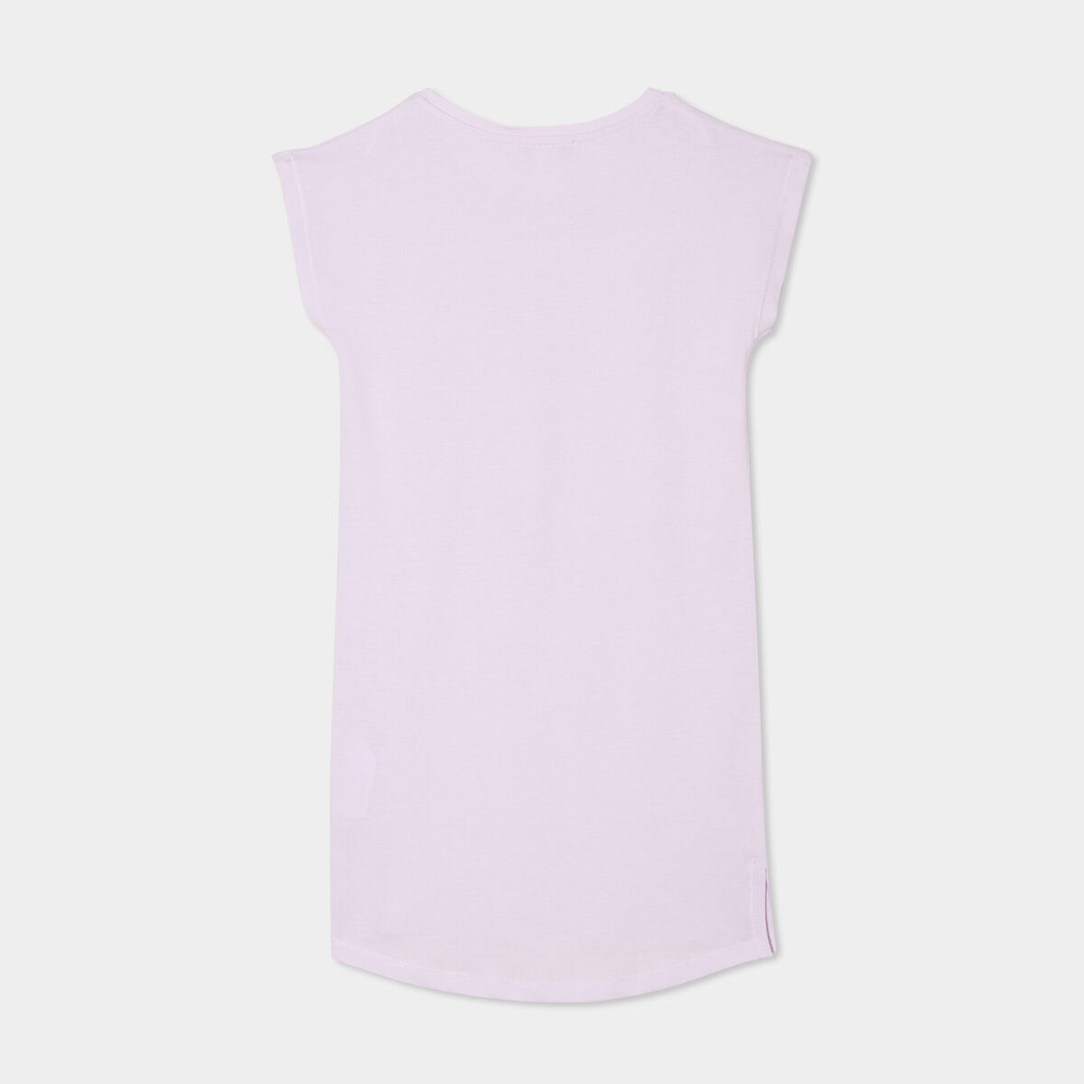 Chemise de nuit manches courtes coton mauve fille