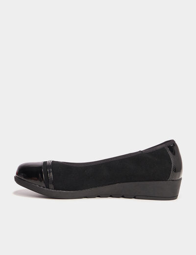 Ballerines cuir talon 2 cm Confortissimo noir femme