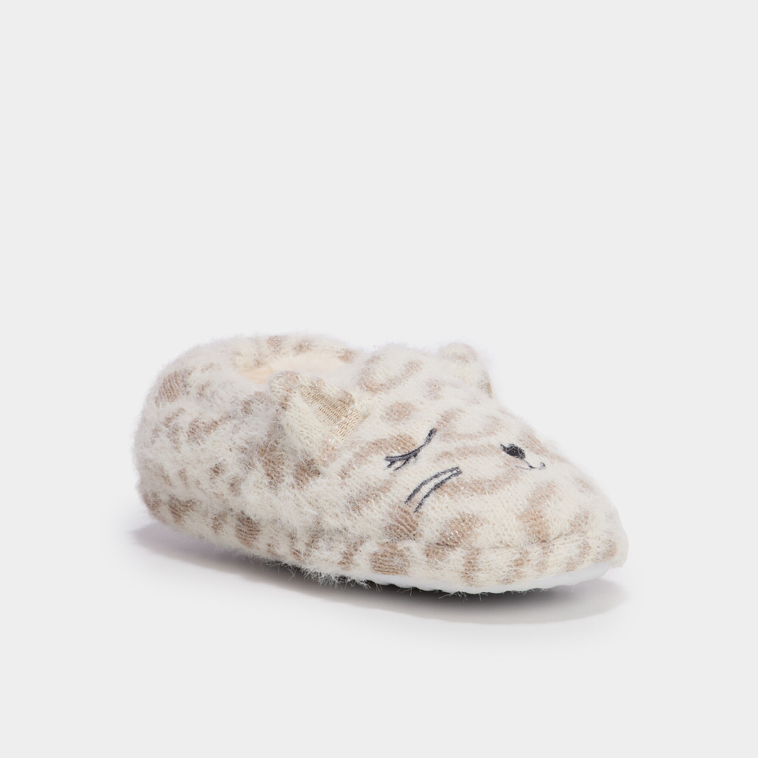 Chaussons doublure fausse fourrure sable fille LH