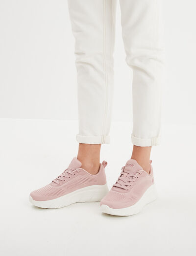 Baskets running Skechers Bobs Flex rose poudrée femme