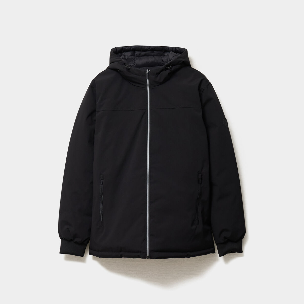 Blouson r&eacute;versible &agrave; capuche zipp&eacute; noir homme