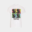 T-shirt manches courtes Tupac blanc homme
